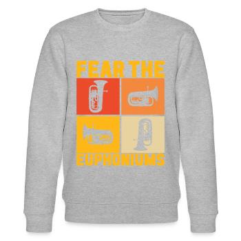 Euphonium Euphonist - Stanley/Stella CHANGER Unisex Organic Sweatshirt - heather grey - Front - Nik (191cm) & Marisol (170cm)