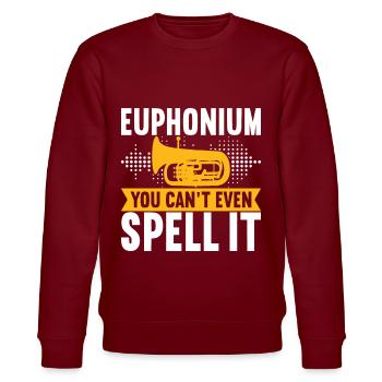 Euphonium Euphonist - Stanley/Stella CHANGER Unisex Organic Sweatshirt - burgundy - Front - Nik (191cm) & Marisol (170cm)