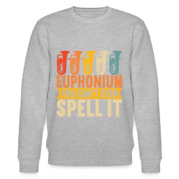 Euphonium Euphonist - Stanley/Stella CHANGER Unisex Organic Sweatshirt - heather grey - Front - Nik (191cm) & Marisol (170cm)