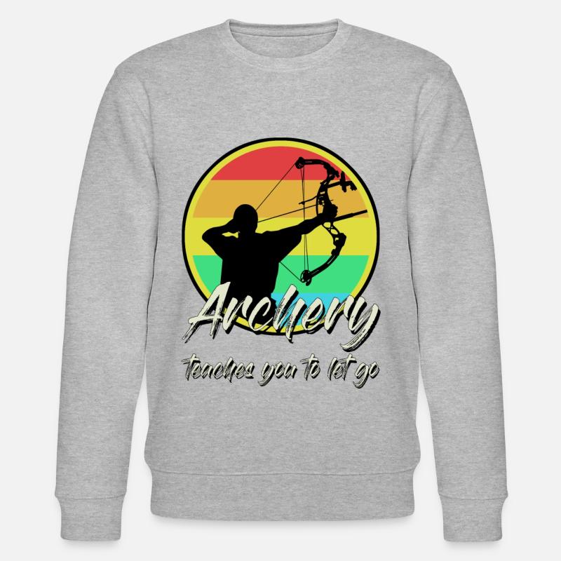 Archery Bow Shooting - Stanley/Stella CHANGER Unisex Organic Sweatshirt - heather grey