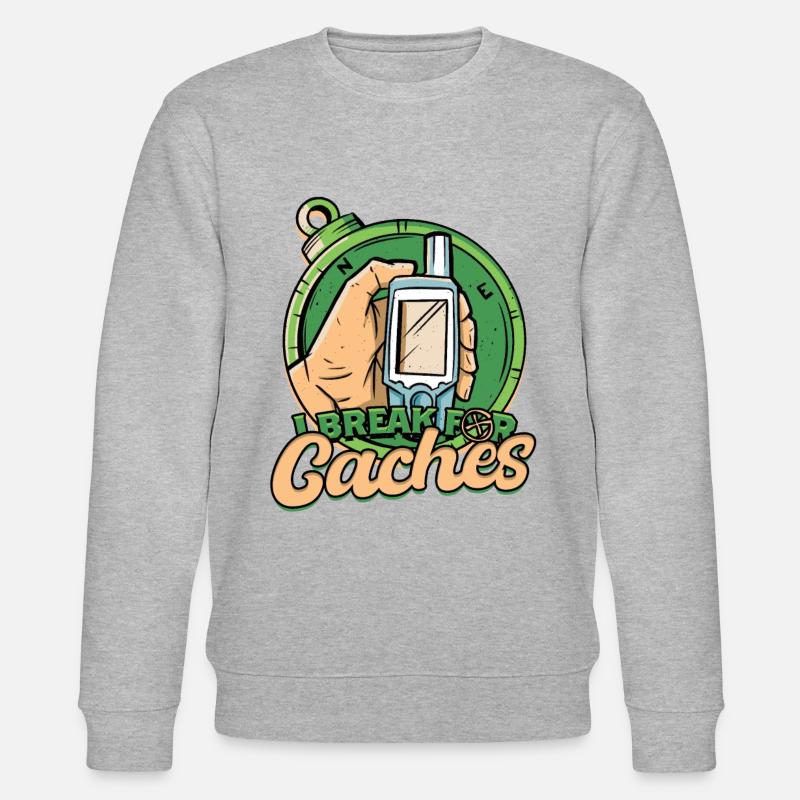 Geocache - Stanley/Stella Unisex Bio-Sweatshirt CHANGER  - Grau meliert