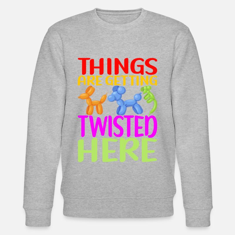 Ballontier Balloon Twisting - Stanley/Stella Unisex Bio-Sweatshirt CHANGER  - Grau meliert