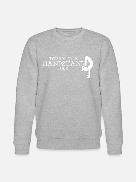 Håndstand Gymnast Håndstand - Stanley/Stella økologisk unisex-sweatshirt CHANGER  - grå meleret