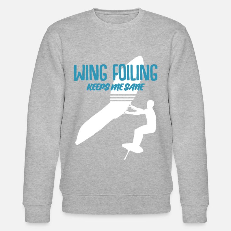 Wing Foil Aile Surf Aile - Sweat bio CHANGER Stanley/Stella Unisexe - gris chiné