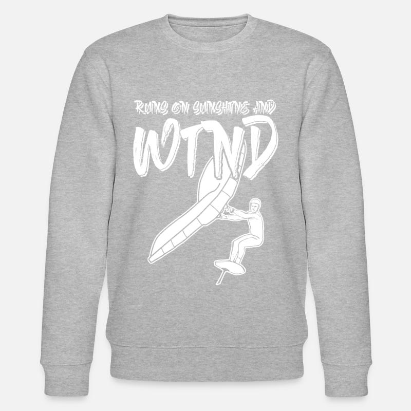 Wing Surfing Winging Wing Foiling - Stanley/Stella Unisex Bio-Sweatshirt CHANGER  - Grau meliert