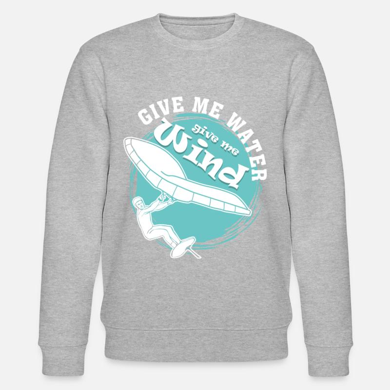 Foilboard Wing Foiling Winging - Stanley/Stella Unisex Bio-Sweatshirt CHANGER  - Grau meliert