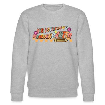 Nursery School Kindergarten - Stanley/Stella CHANGER Unisex Organic Sweatshirt - heather grey - Front - Nik (191cm) & Marisol (170cm)