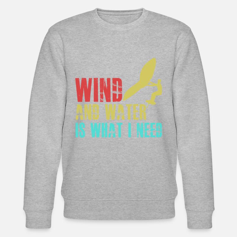 Winging Foilboard Wing Foil - Sweat bio CHANGER Stanley/Stella Unisexe - gris chiné