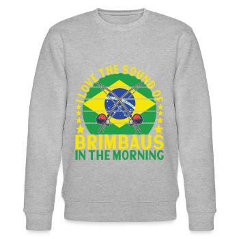 Capoeira Capoeirista - Stanley/Stella CHANGER Unisex Organic Sweatshirt - heather grey - Front - Nik (191cm) & Marisol (170cm)
