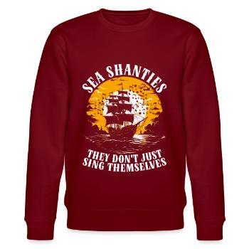 Shanty Chor Seemannslieder - Stanley/Stella Unisex Bio-Sweatshirt CHANGER  - Burgunderrot - Vorne - Nik (191cm) & Marisol (170cm)