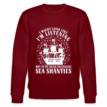 Shanty Chor Seemannslieder - Stanley/Stella Unisex Bio-Sweatshirt CHANGER  - Burgunderrot - Vorne - Nik (191cm) & Marisol (170cm)