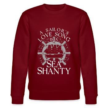 Seemannslieder Shanty Chor - Stanley/Stella Unisex Bio-Sweatshirt CHANGER  - Burgunderrot - Vorne - Nik (191cm) & Marisol (170cm)
