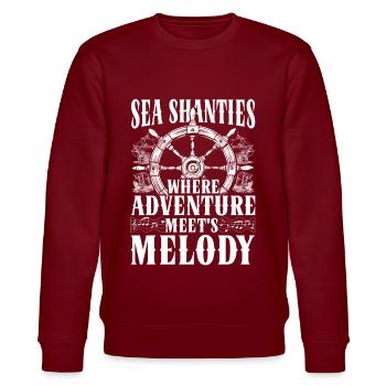 Shanty Chor Seemannslieder - Stanley/Stella Unisex Bio-Sweatshirt CHANGER  - Burgunderrot - Vorne - Nik (191cm) & Marisol (170cm)
