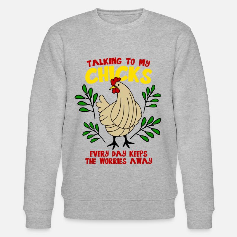 Poultry Chickens Chicken Farmer - Stanley/Stella Unisex Bio-Sweatshirt CHANGER  - Grau meliert
