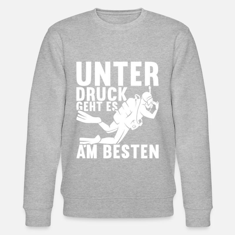 Diver Diving - Stanley/Stella CHANGER Unisex Organic Sweatshirt - heather grey