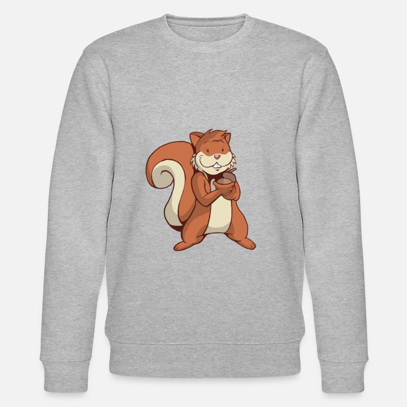 Eichhörnchen - Stanley/Stella Unisex Bio-Sweatshirt CHANGER  - Grau meliert