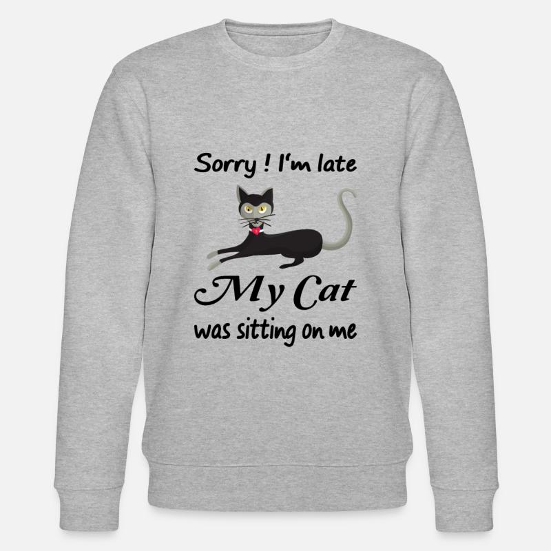 Chat retard temps chat - Sweat bio CHANGER Stanley/Stella Unisexe - gris chiné