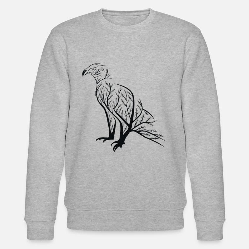 Adler Eagle Vogel Greifvogel - Stanley/Stella Unisex Bio-Sweatshirt CHANGER  - Grau meliert