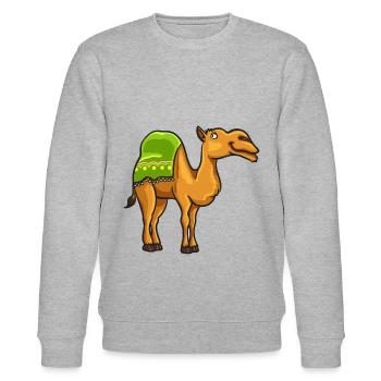Chameau chameaux amour cadeau amoureux des animaux - Sweat bio CHANGER Stanley/Stella Unisexe - gris chiné - Devant - Nik (191cm) & Marisol (170cm)