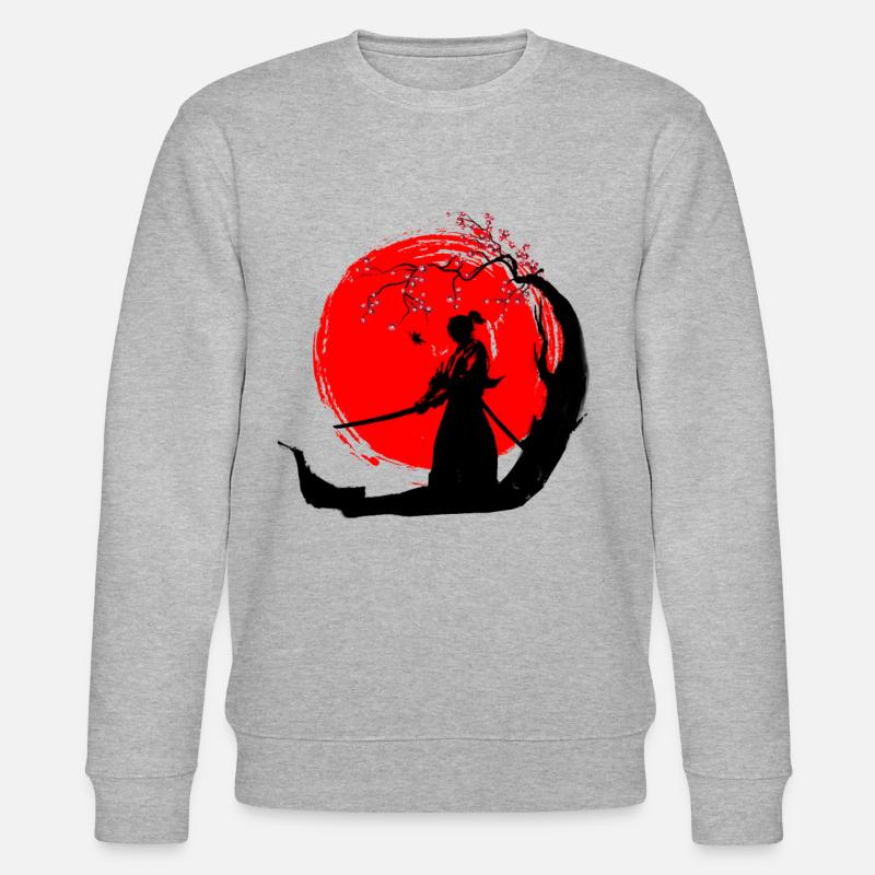 Samurai warrior - Stanley/Stella CHANGER Unisex Organic Sweatshirt - heather grey
