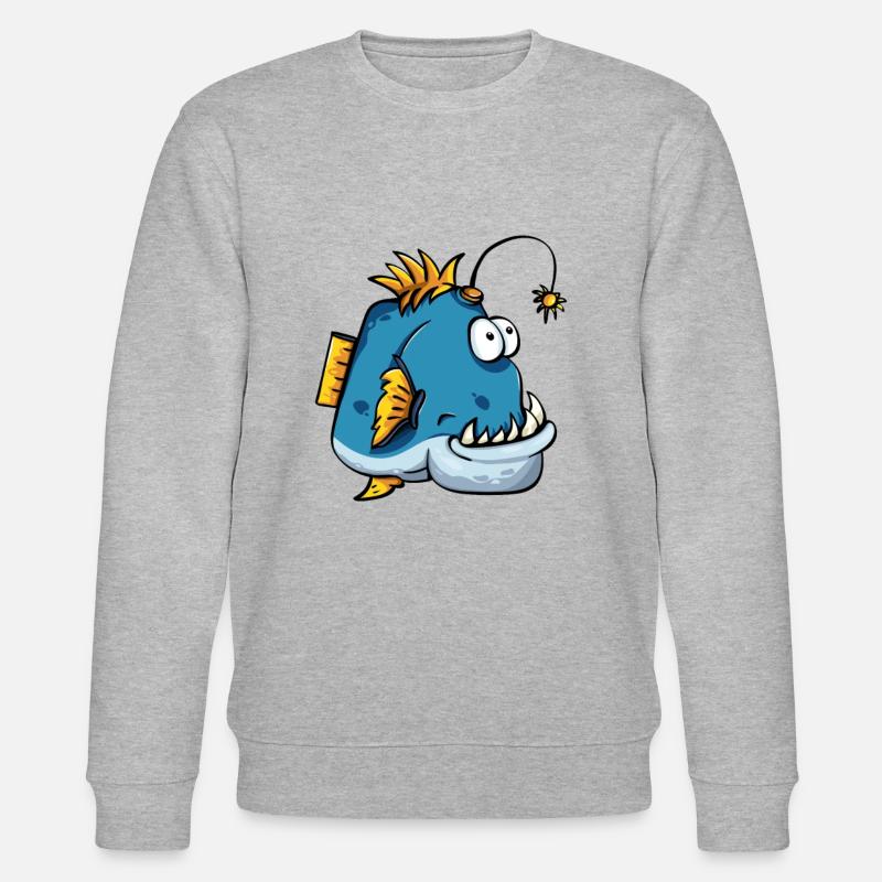 Deep sea fish frogfish gift - Stanley/Stella CHANGER Unisex Organic Sweatshirt - heather grey