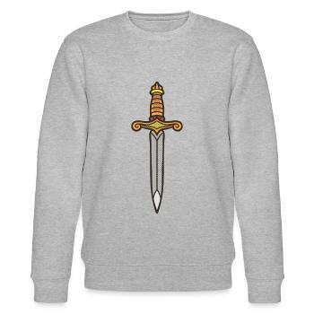 Schwert - Stanley/Stella Unisex Bio-Sweatshirt CHANGER  - Grau meliert - Vorne - Nik (191cm) & Marisol (170cm)