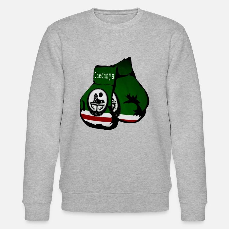 Chechnya Boxing Glove chechen Fighter - Stanley/Stella Unisex Bio-Sweatshirt CHANGER - Grau meliert