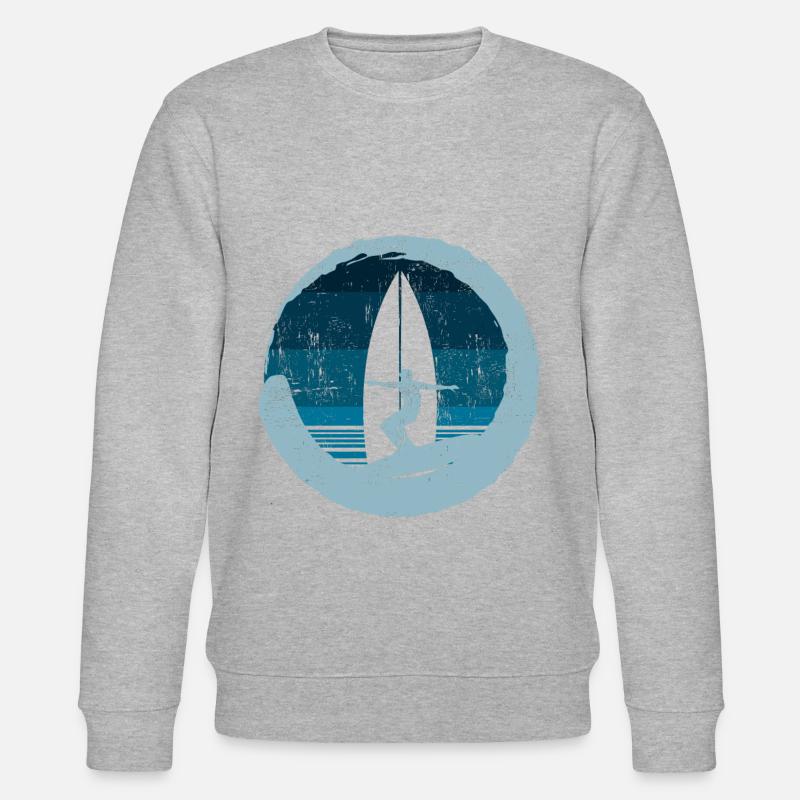 Design cool pour le surf - Sweat bio CHANGER Stanley/Stella Unisexe - gris chiné