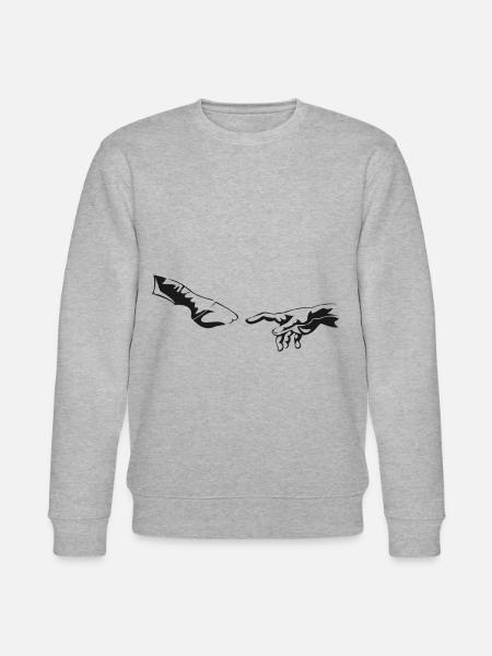 Pferde hufe hand - Stanley/Stella Unisex Bio-Sweatshirt CHANGER  - Grau meliert