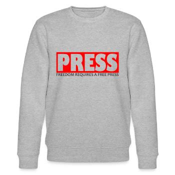 Cadeau de presse gratuit pour les journalistes et les reporters - Sweat bio CHANGER Stanley/Stella Unisexe - gris chiné - Devant - Nik (191cm) & Marisol (170cm)