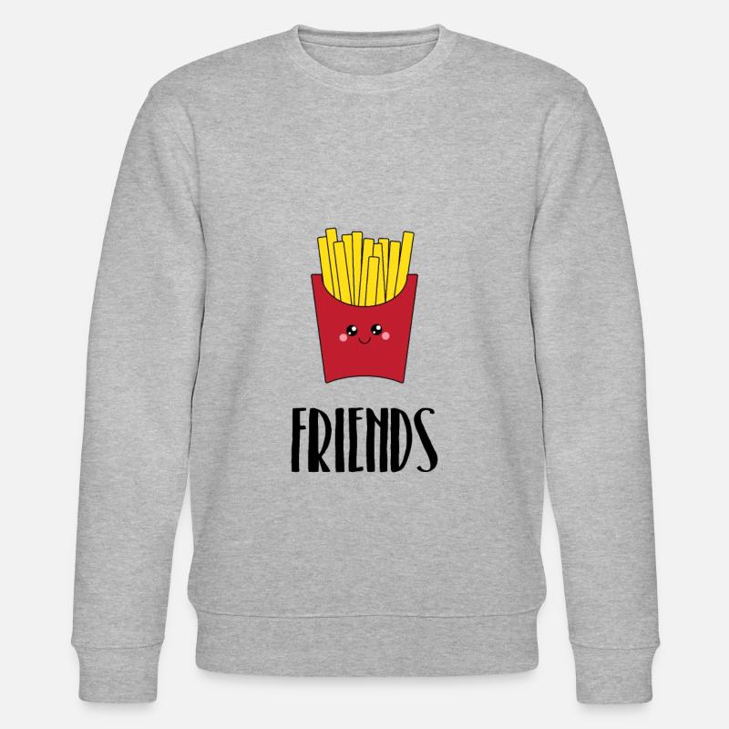 Pommes Freunde - Stanley/Stella Unisex Bio-Sweatshirt CHANGER  - Grau meliert