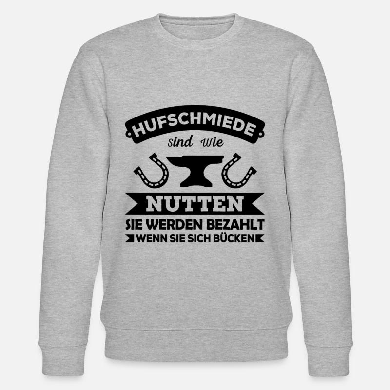 Hufschmied Beruf Spruch Geschenk - Stanley/Stella Unisex Bio-Sweatshirt CHANGER  - Grau meliert