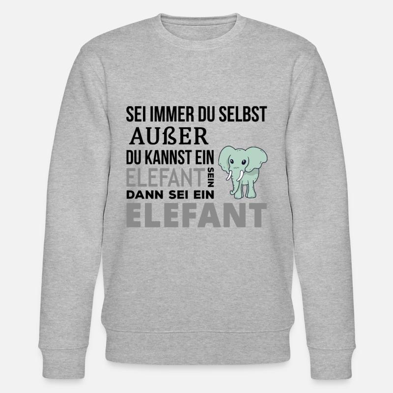 Éléphants Cadeaux - Sweat bio CHANGER Stanley/Stella Unisexe - gris chiné