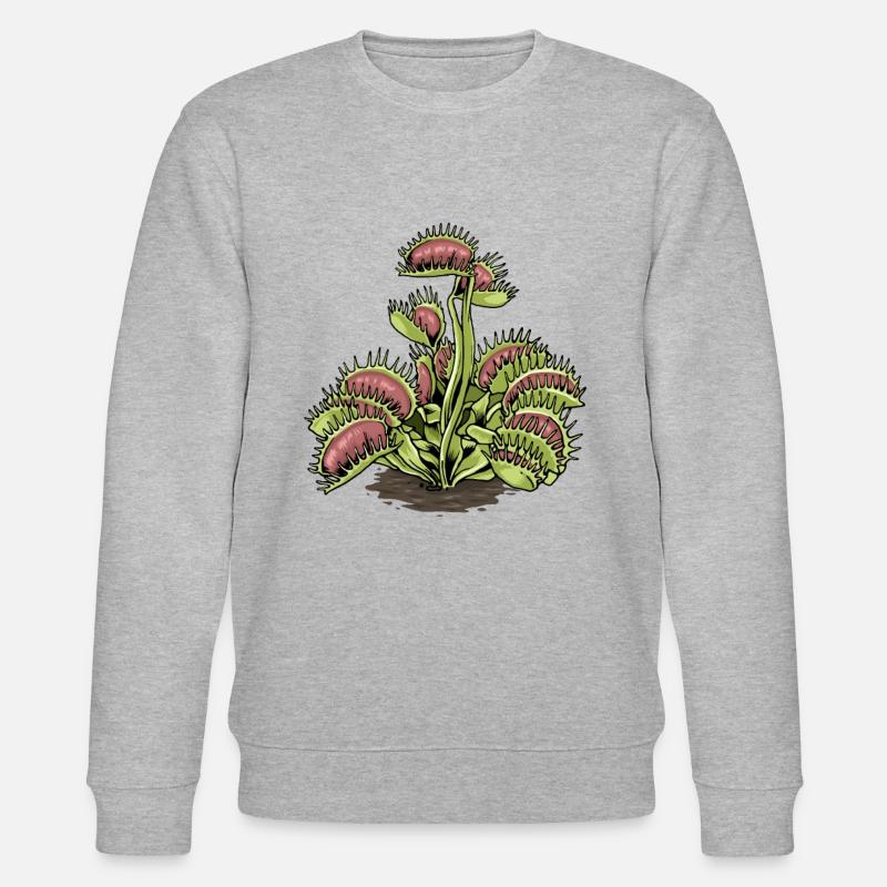 Carnivorous Plant Venus Flytrap - Stanley/Stella CHANGER Unisex Organic Sweatshirt - heather grey