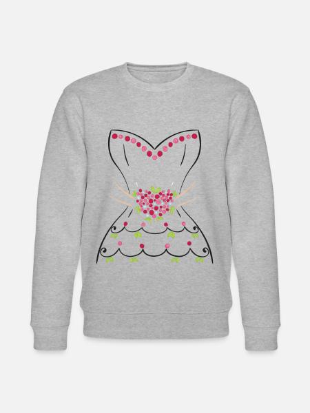 Hochzeitskleid Shirt - Stanley/Stella Unisex Bio-Sweatshirt CHANGER  - Grau meliert