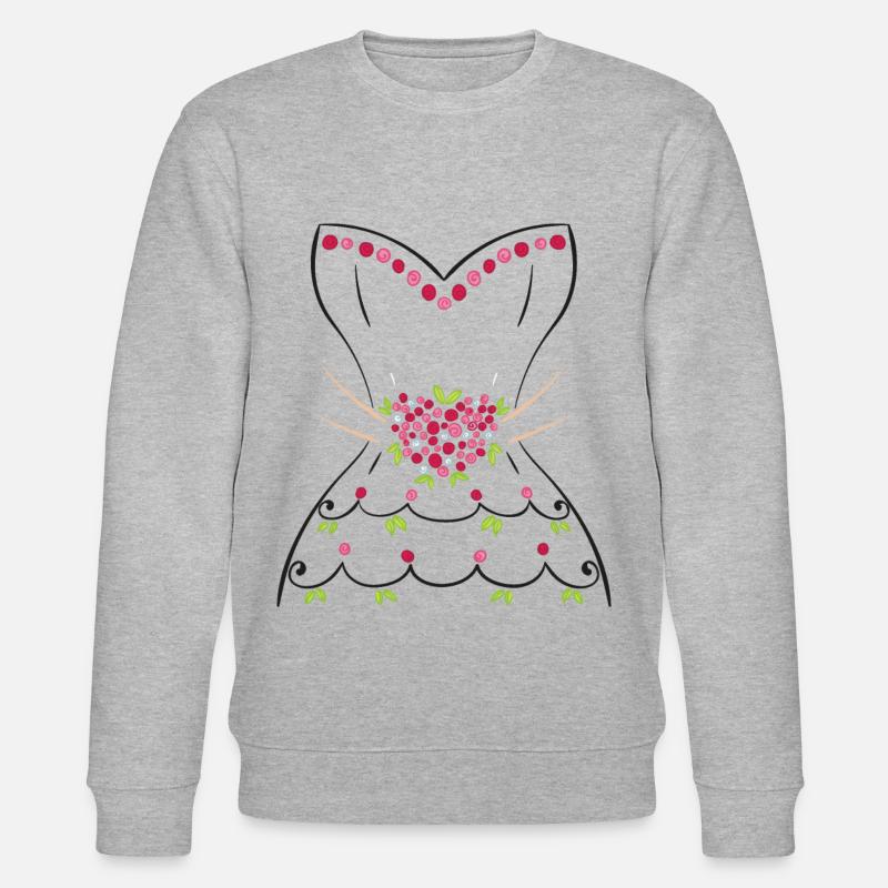 Hochzeitskleid Shirt - Stanley/Stella Unisex Bio-Sweatshirt CHANGER  - Grau meliert