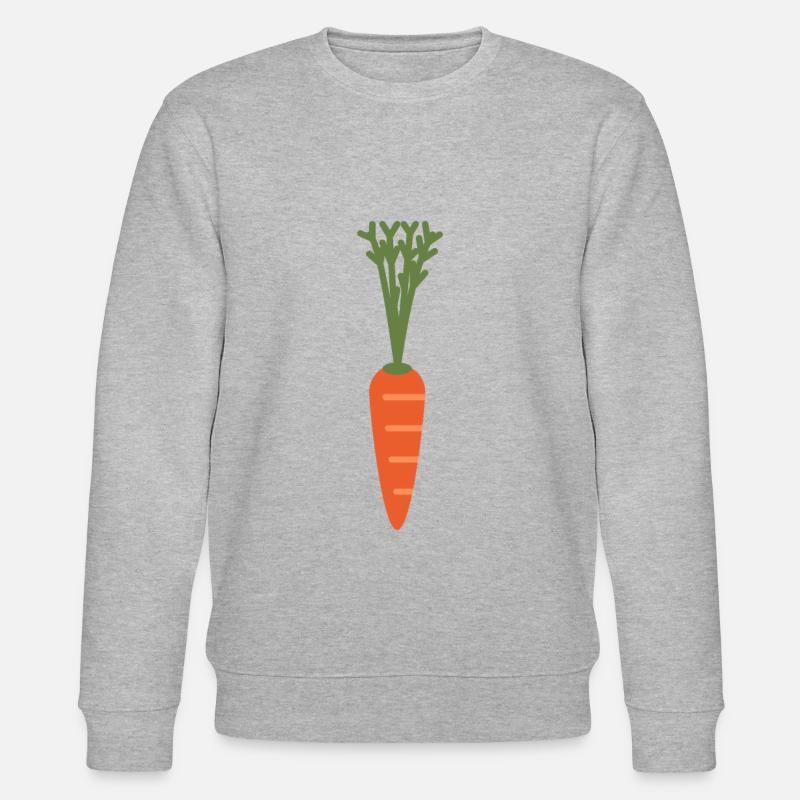 Möhre Karotte - Stanley/Stella Unisex Bio-Sweatshirt CHANGER  - Grau meliert