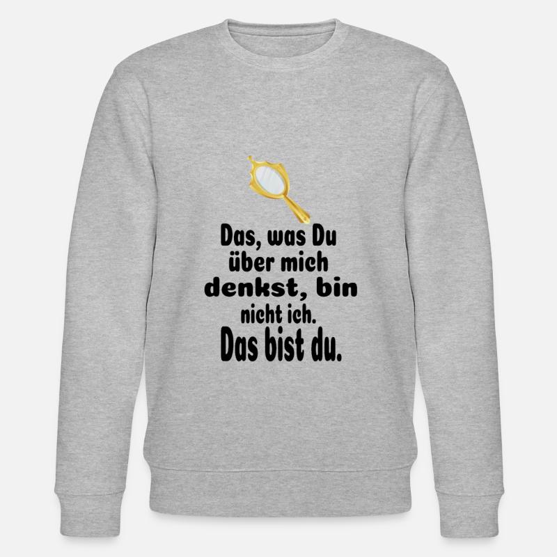 Spiegel Spiegelbild Selbstreflektion - Stanley/Stella Unisex Bio-Sweatshirt CHANGER  - Grau meliert