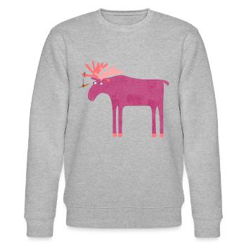 Daft Moose - Sweat bio CHANGER Stanley/Stella Unisexe - gris chiné - Devant - Nik (191cm) & Marisol (170cm)