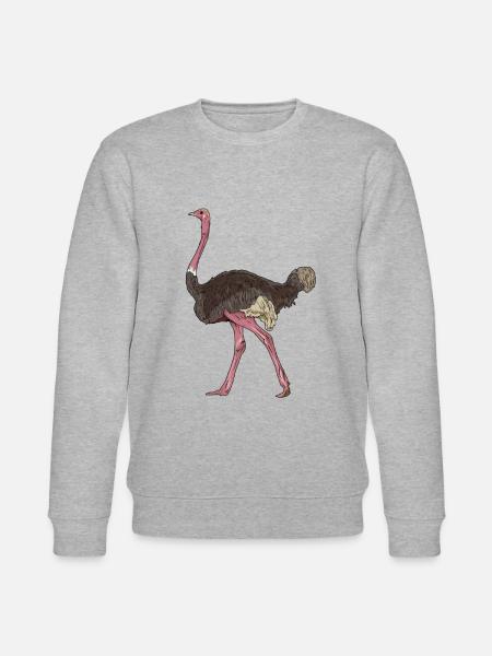 Struds struds fugl - Stanley/Stella økologisk unisex-sweatshirt CHANGER - grå meleret