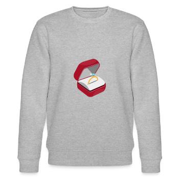 Verlobungsring Verlobung - Stanley/Stella Unisex Bio-Sweatshirt CHANGER  - Grau meliert - Vorne - Nik (191cm) & Marisol (170cm)