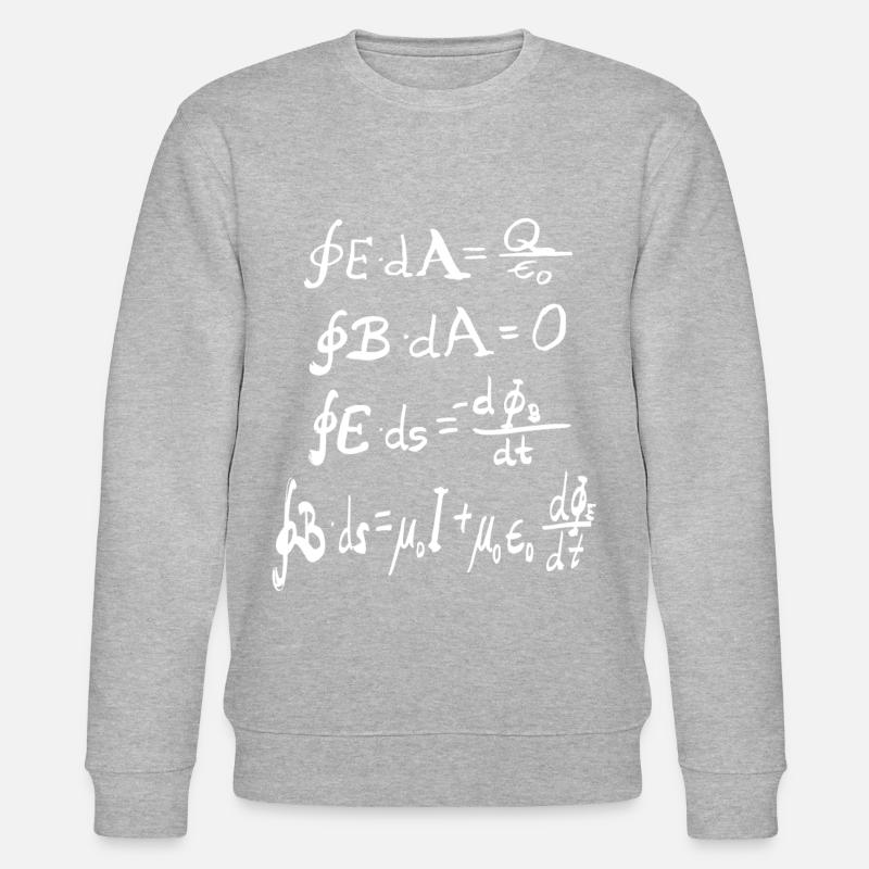Electromagnetism Maxwell equations - Stanley/Stella CHANGER Unisex Organic Sweatshirt - heather grey