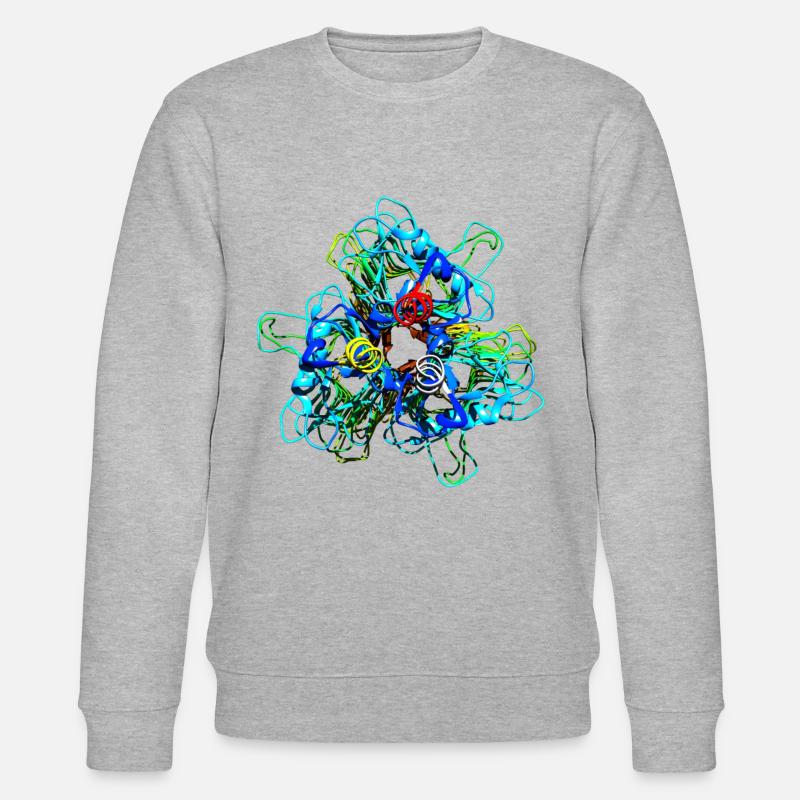 Native Tailspike Protein Molecule Bacteriophage - Stanley/Stella CHANGER Unisex Organic Sweatshirt - heather grey