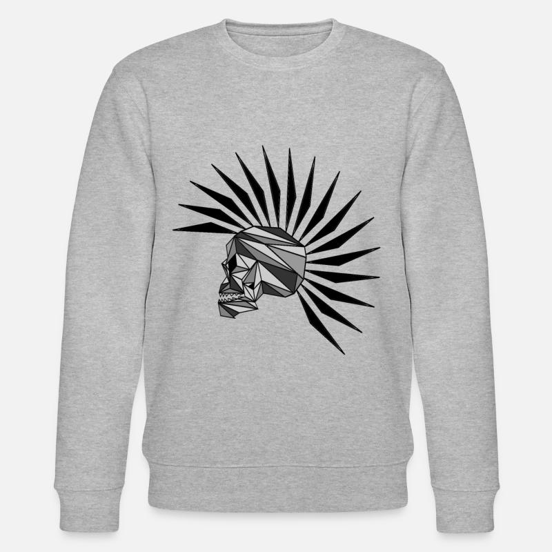cyber punk scull plain - Sweat bio CHANGER Stanley/Stella Unisexe - gris chiné