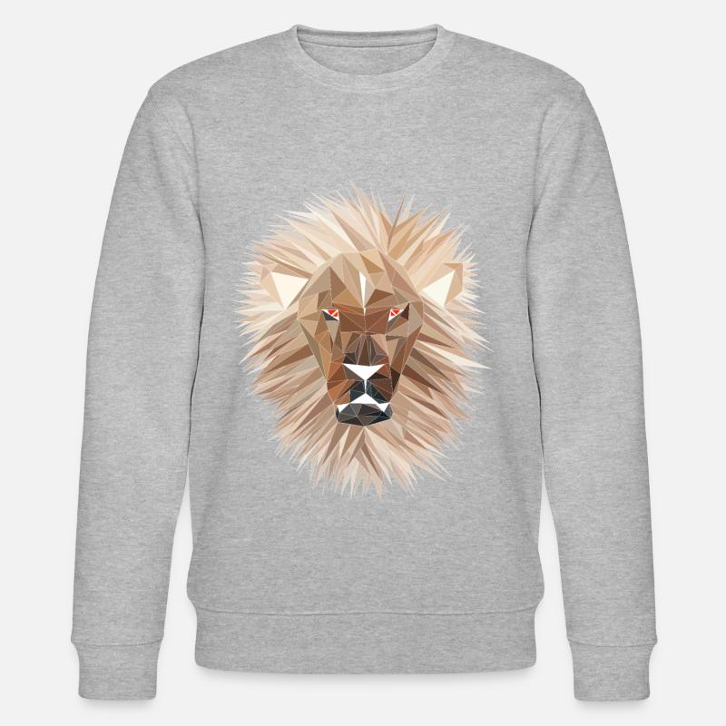 lion White brown - Stanley/Stella Unisex Bio-Sweatshirt CHANGER  - Grau meliert
