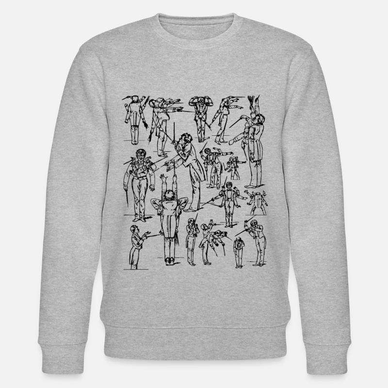 Gustav Mahler dirigiert - Stanley/Stella Unisex Bio-Sweatshirt CHANGER  - Grau meliert