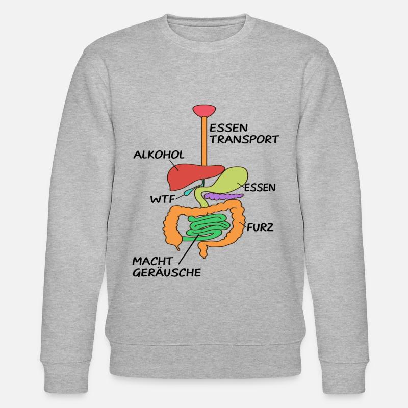 Anatomie Arzt Organe - Stanley/Stella Unisex Bio-Sweatshirt CHANGER  - Grau meliert