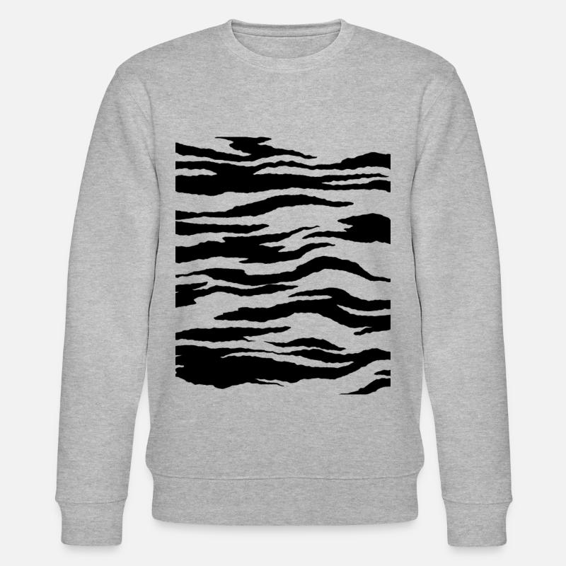 Tiger Muster Kostüm - Stanley/Stella Unisex Bio-Sweatshirt CHANGER  - Grau meliert