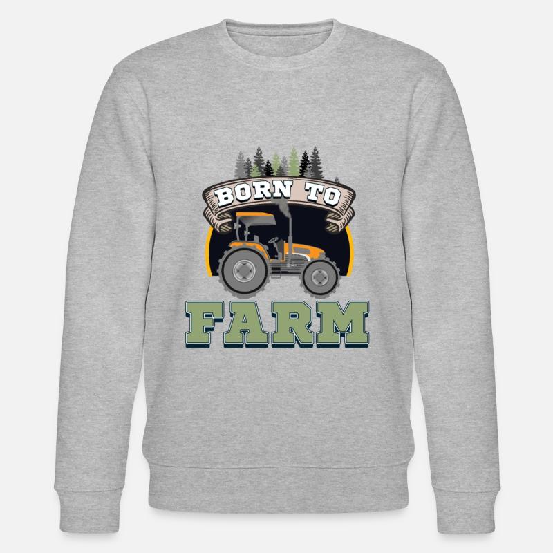 Né à la ferme - Sweat bio CHANGER Stanley/Stella Unisexe - gris chiné