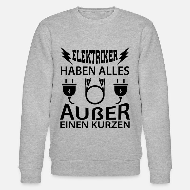 Elektriker Spruch - Stanley/Stella Unisex Bio-Sweatshirt CHANGER  - Grau meliert
